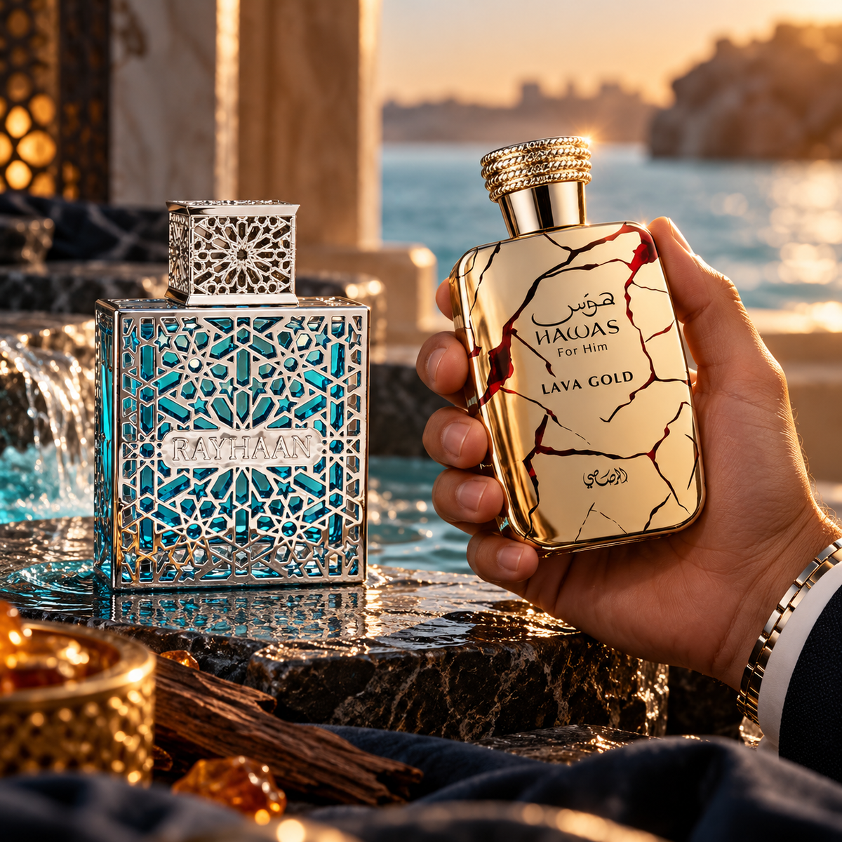 Hawas Lava Gold & Rayhaan Aquatica Bundle for Men, image 2