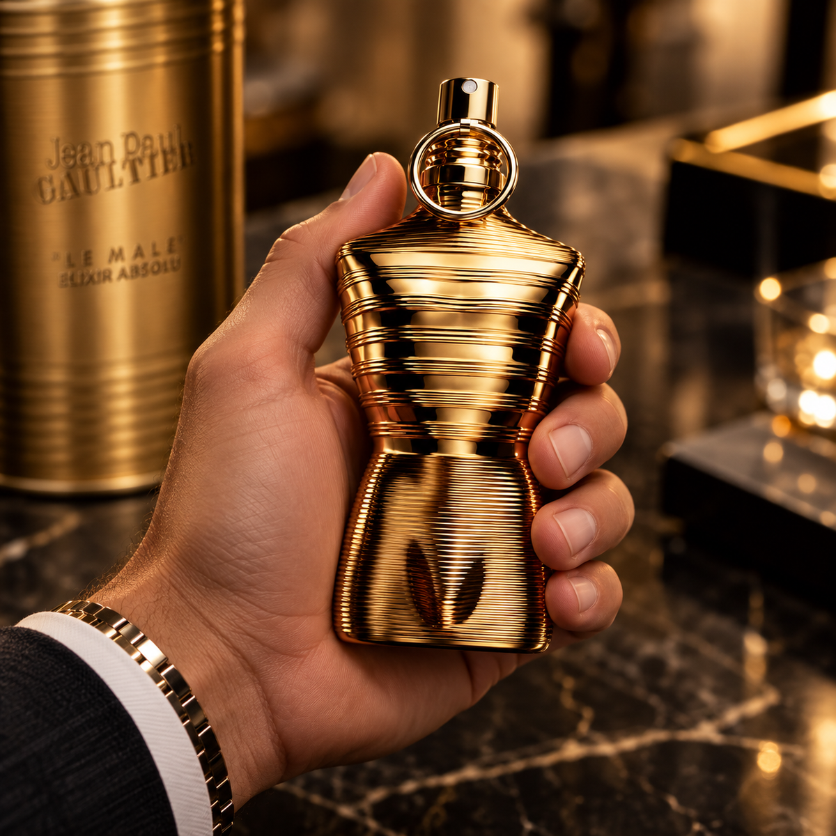 Jean Paul Gaultier Le Male Elixir Absolu Parfum for Men 4.2 Ounce