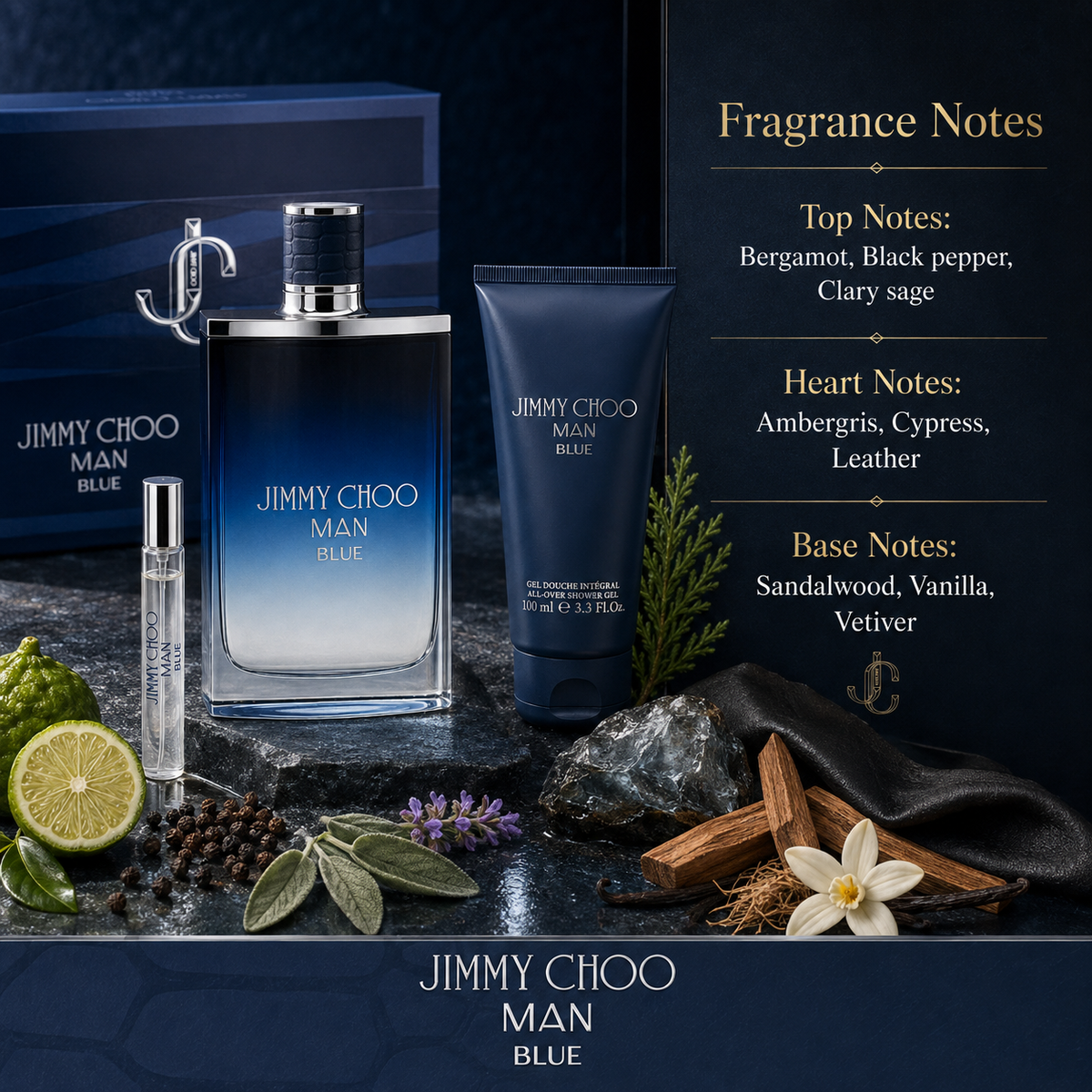 Jimmy Choo Man Blue 3-Piece Gift Set for Men