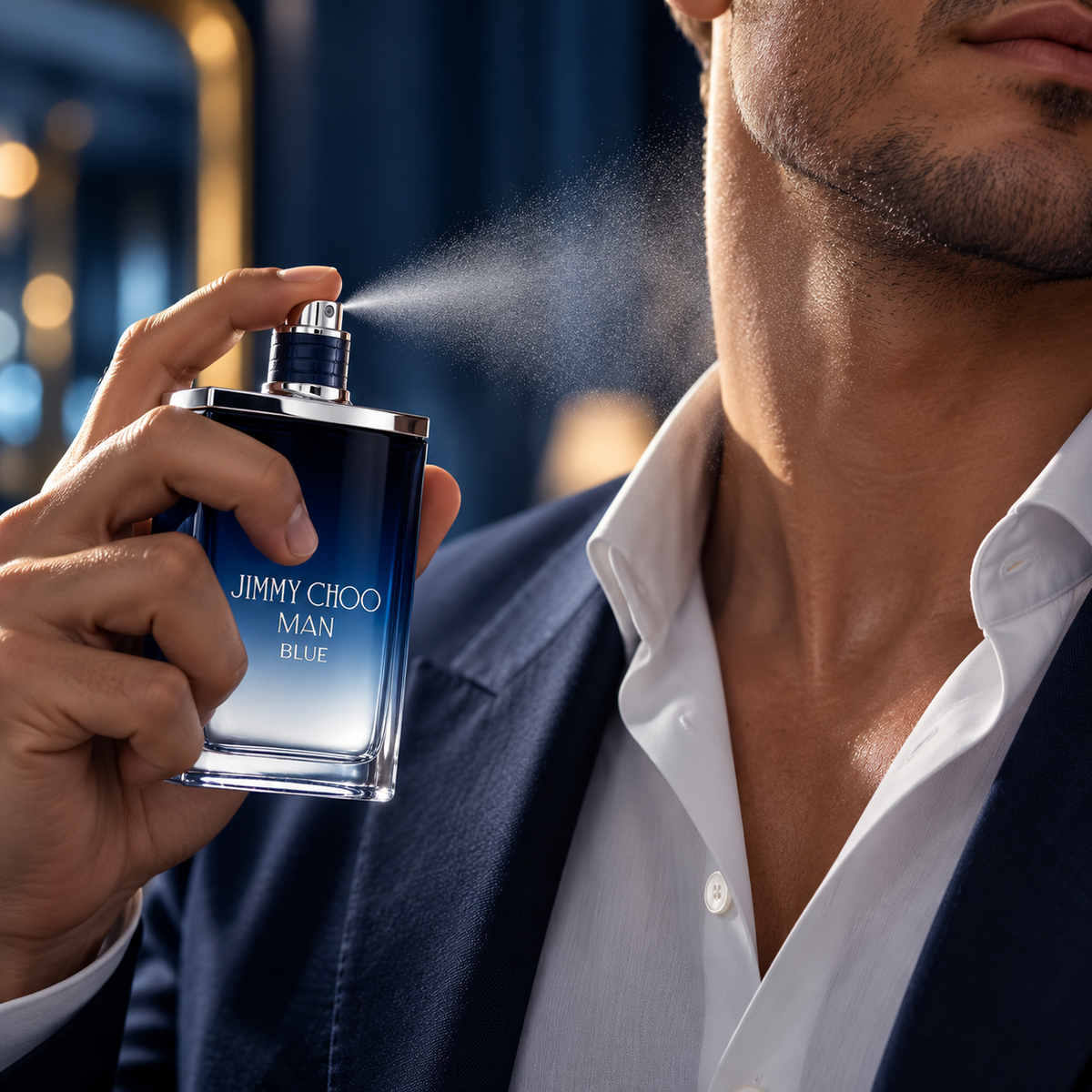 Jimmy Choo Man Blue Eau de Toilette for Men 3.4 Ounce