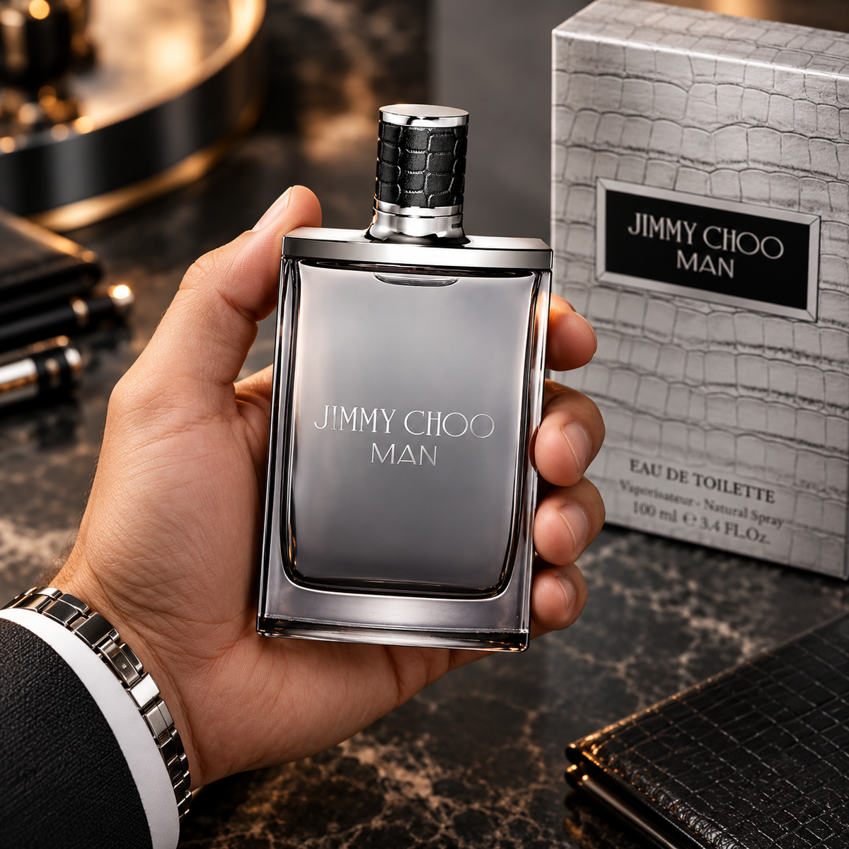 Jimmy Choo Man Eau de Toilette for Men 3.4 Ounce