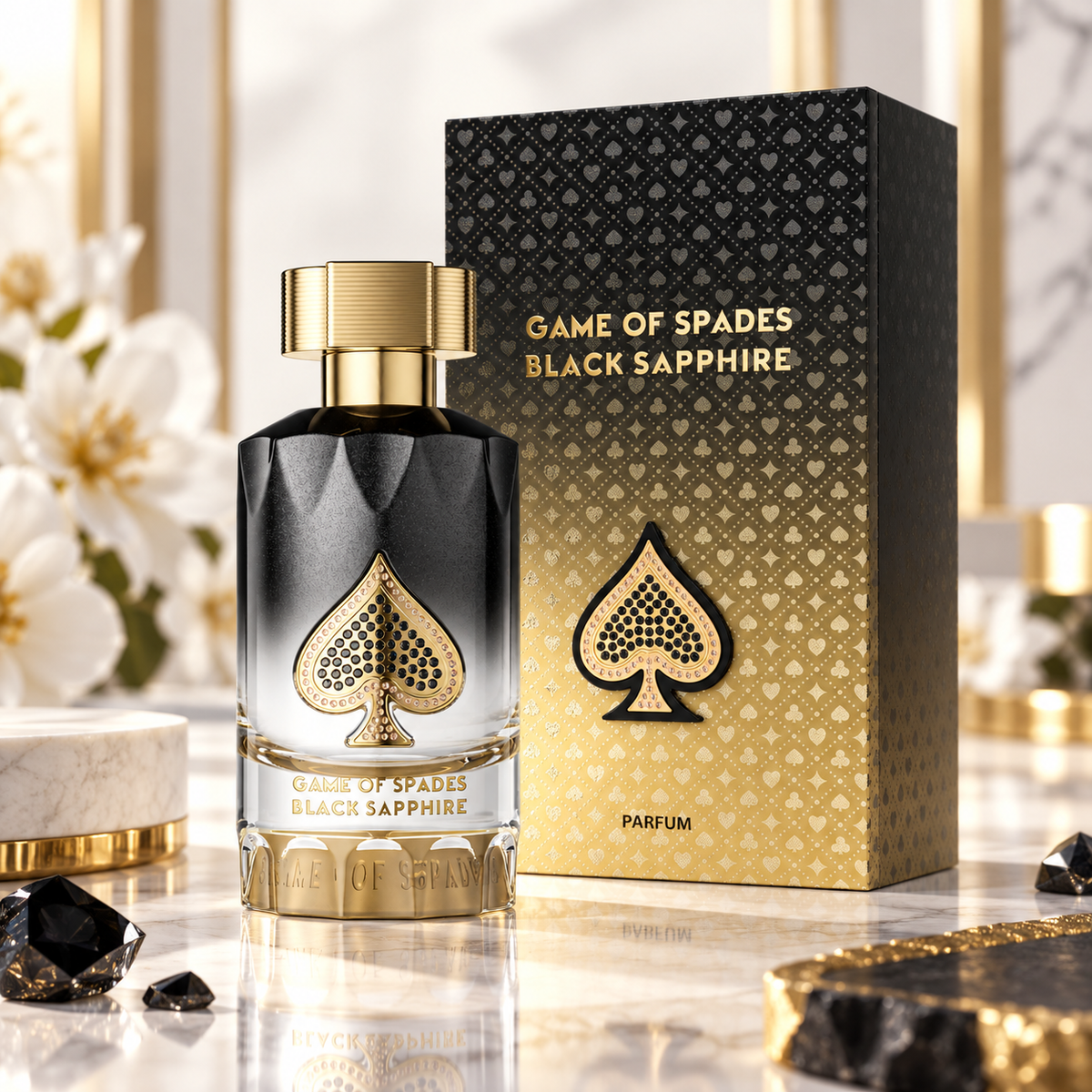 Jo Milano Game of Spades Black Sapphire Parfum for Unisex 3.0 Ounce