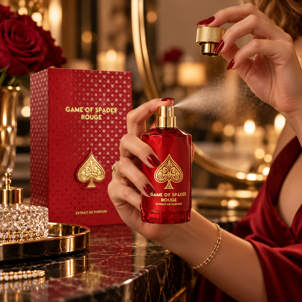 Jo Milano Game of Spades Rouge Extrait de Parfum for Unisex 3.4 Ounce