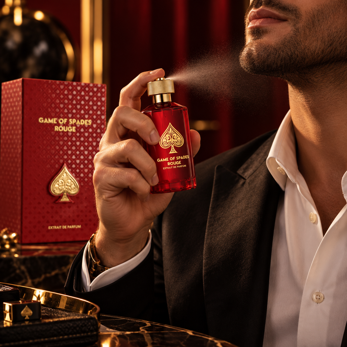 Jo Milano Game of Spades Rouge Extrait de Parfum for Unisex 3.4 Ounce