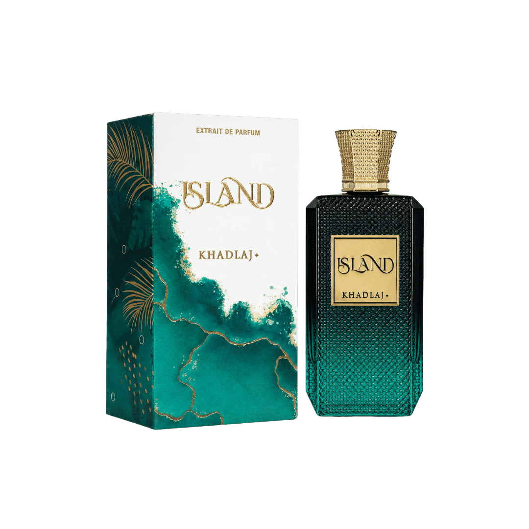 Khadlaj Island Extrait de Parfum 3.4 oz bottle with retail box