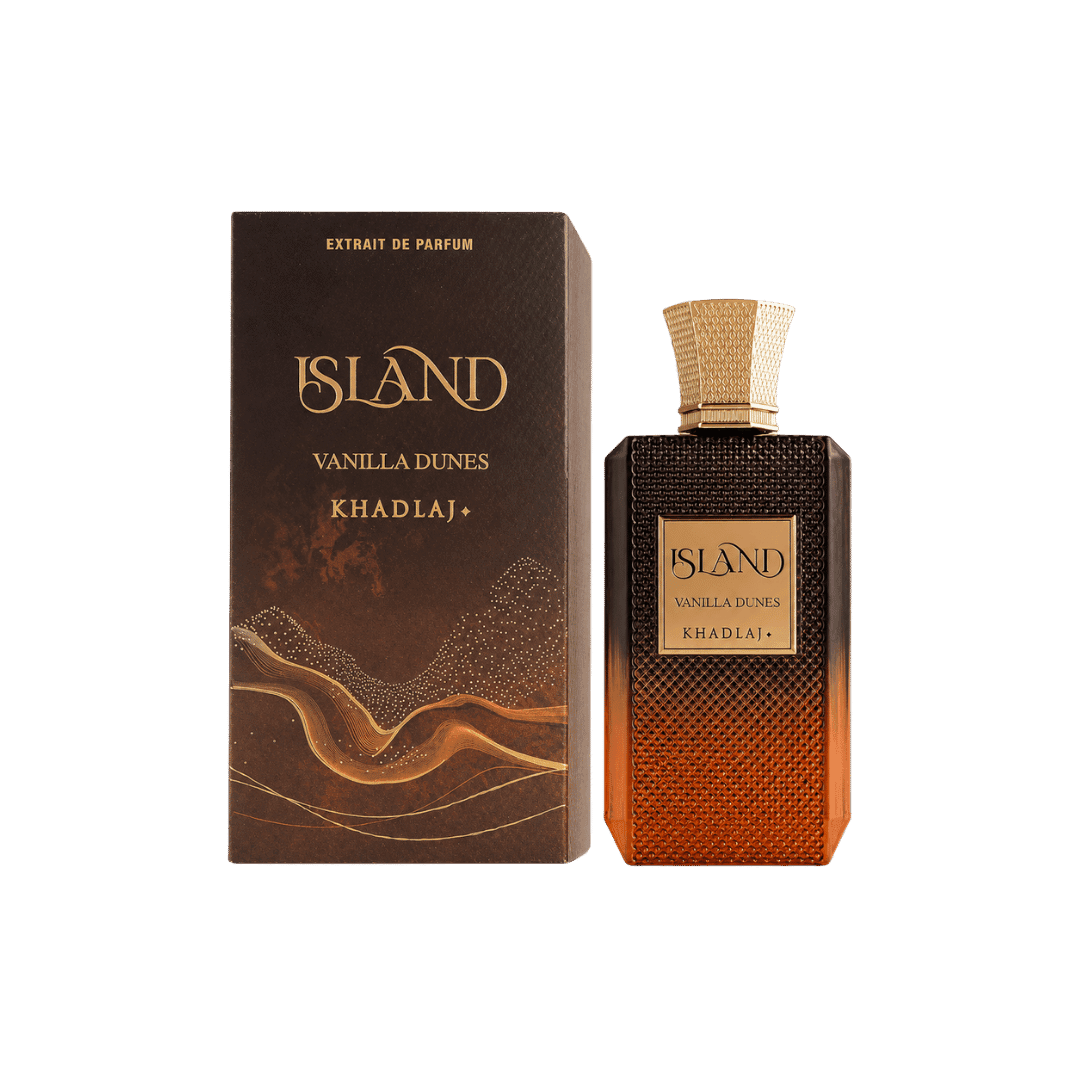 Khadlaj Island Vanilla Dunes Extrait de Parfum 3.4 oz bottle with retail box