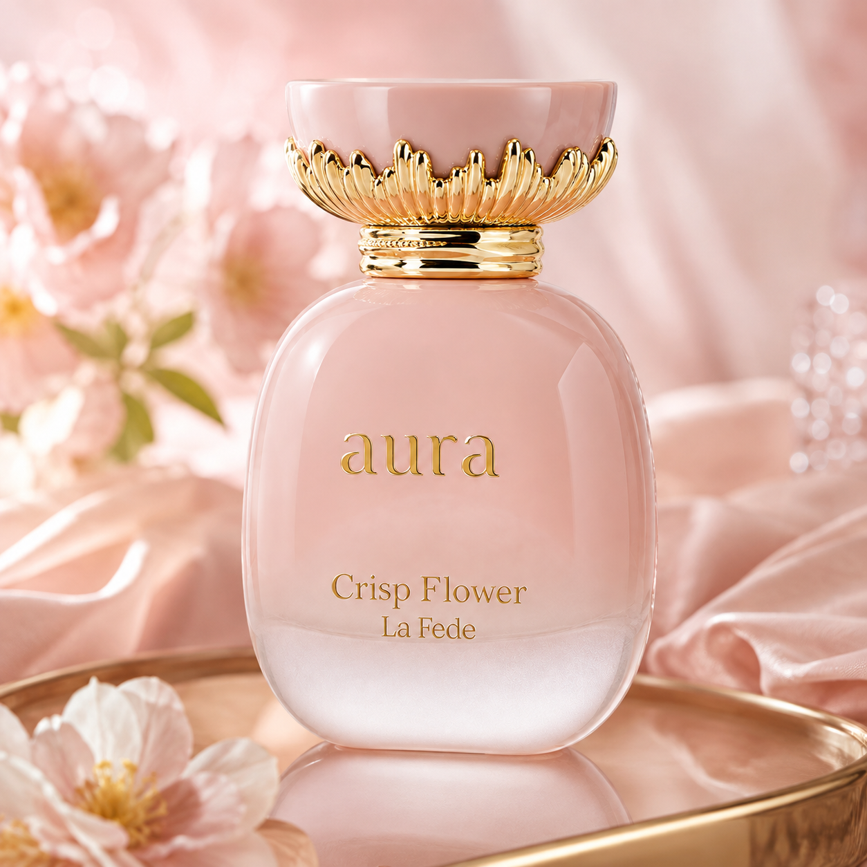 Khadlaj La Fede Aura Crisp Flower Eau de Parfum for Women, 3.4 Ounce