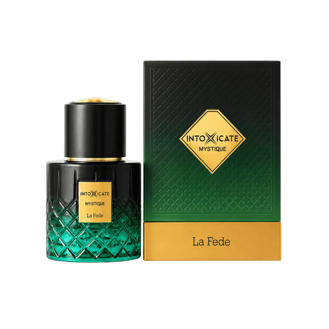 Khadlaj La Fede Intoxicate Mystique Extrait de Parfum 3.4 oz bottle with retail box