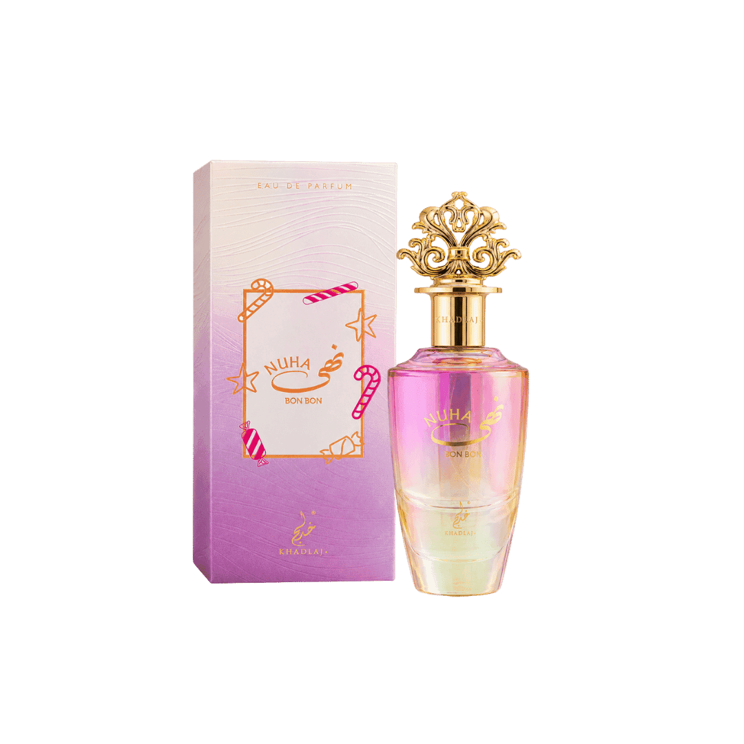 Khadlaj Nuha Bonbon Eau de Parfum 3.4 oz bottle with retail box