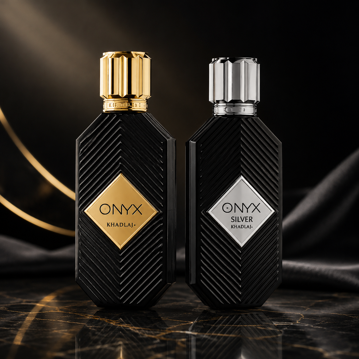 Khadlaj Onyx Gold & Onyx Silver Fragrance Bundle for Unisex