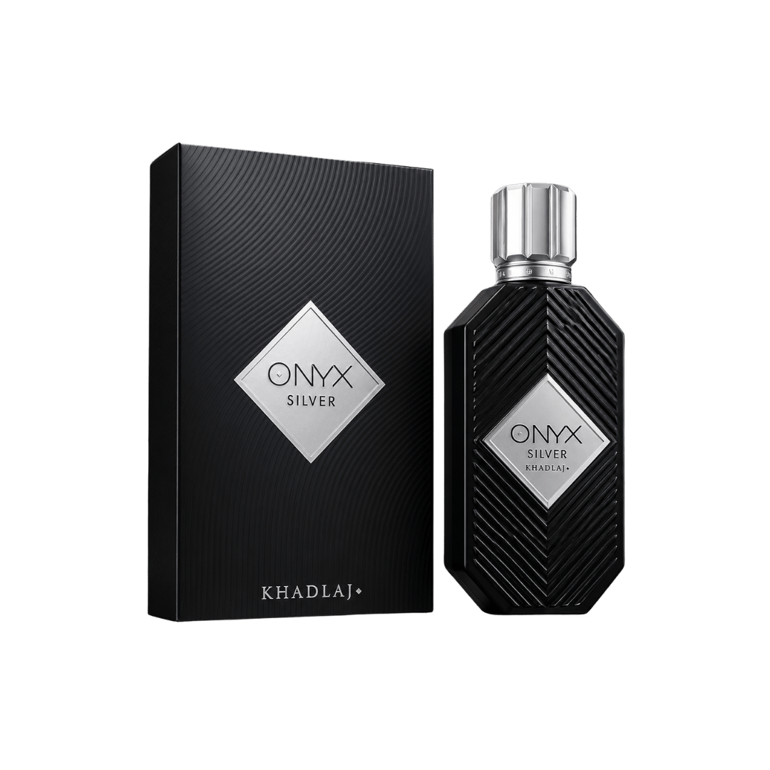 Khadlaj Onyx Silver Eau de Parfum Spray for Unisex, 3.4 Ounce