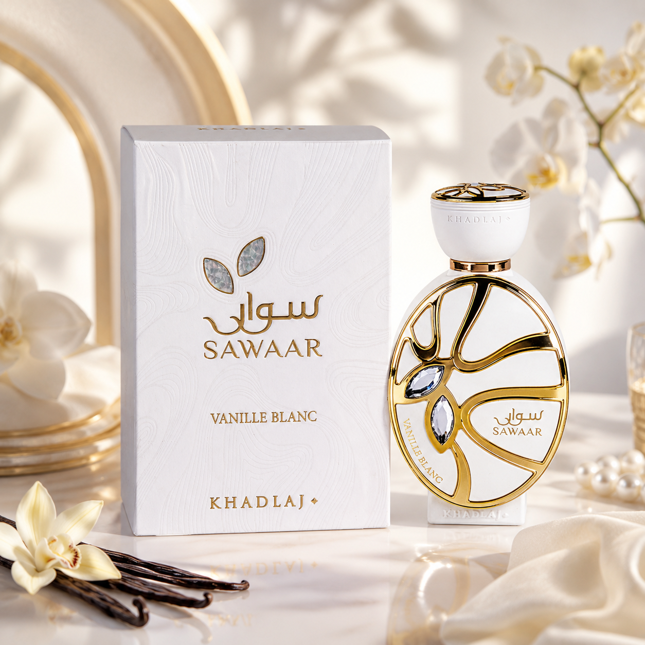 Khadlaj Sawaar Vanille Blanc Extrait de Parfum for Unisex 3.4 Ounce
