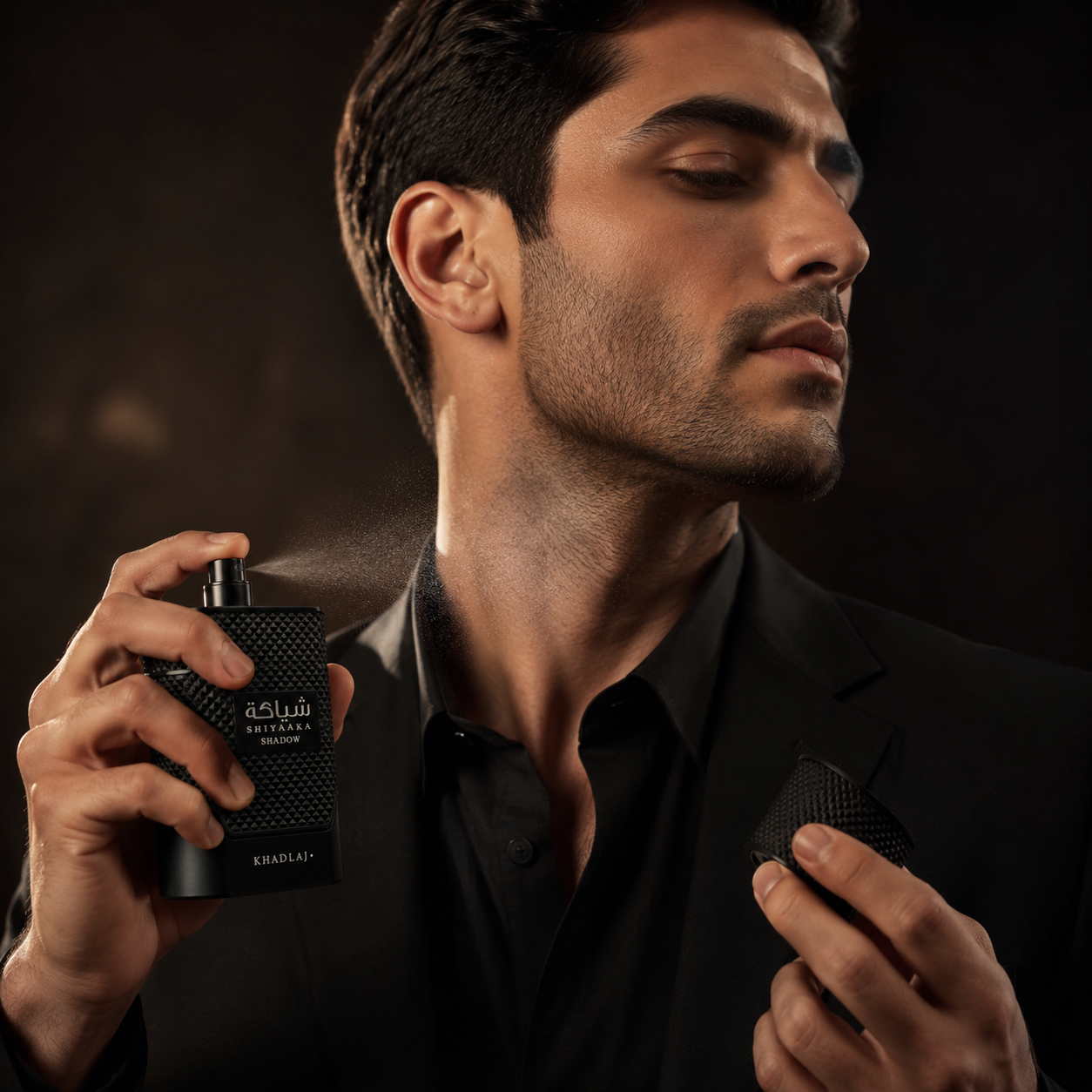 Khadlaj Shiyaaka Shadow Eau de Parfum Spray for Unisex, 3.4 Ounce
