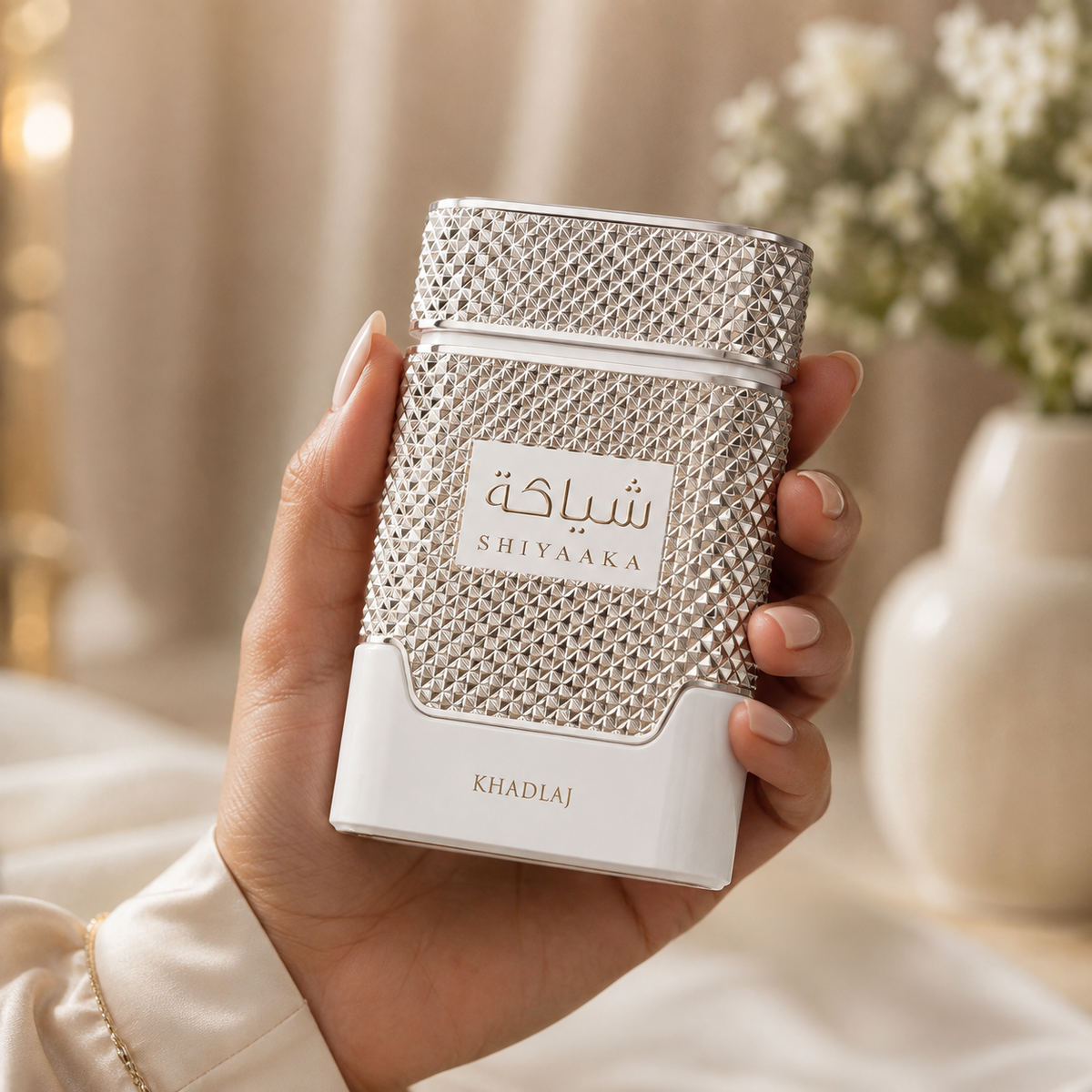 Khadlaj Shiyaaka White Eau de Parfum for Unisex 3.4 Ounce