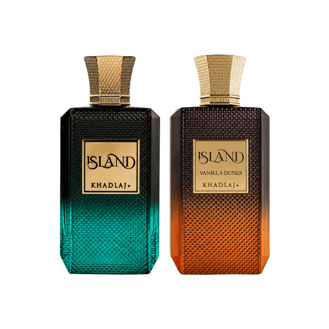 Khadlaj Island 2 Piece Bundle Set (Khadlaj Island Extrait De Parfum, 3.4 Ounce & Khadlaj Island Vanilla Dunes Extrait de Parfum Spray, 3.4 Ounce)