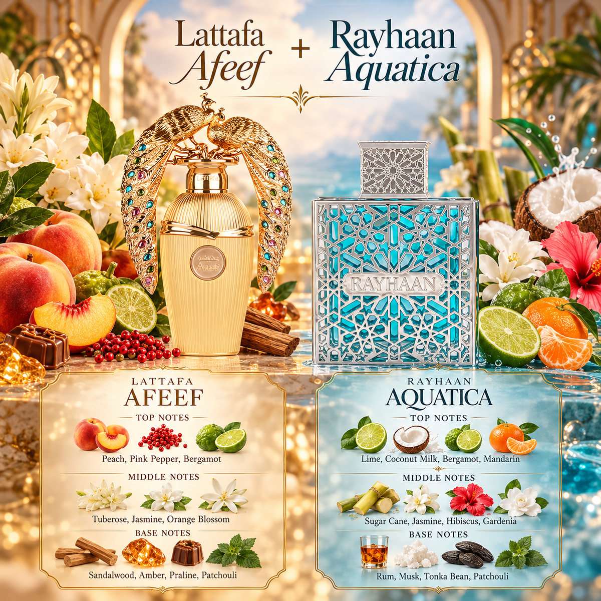 Lattafa Afeef & Rayhaan Aquatica Bundle for Unisex, image 4