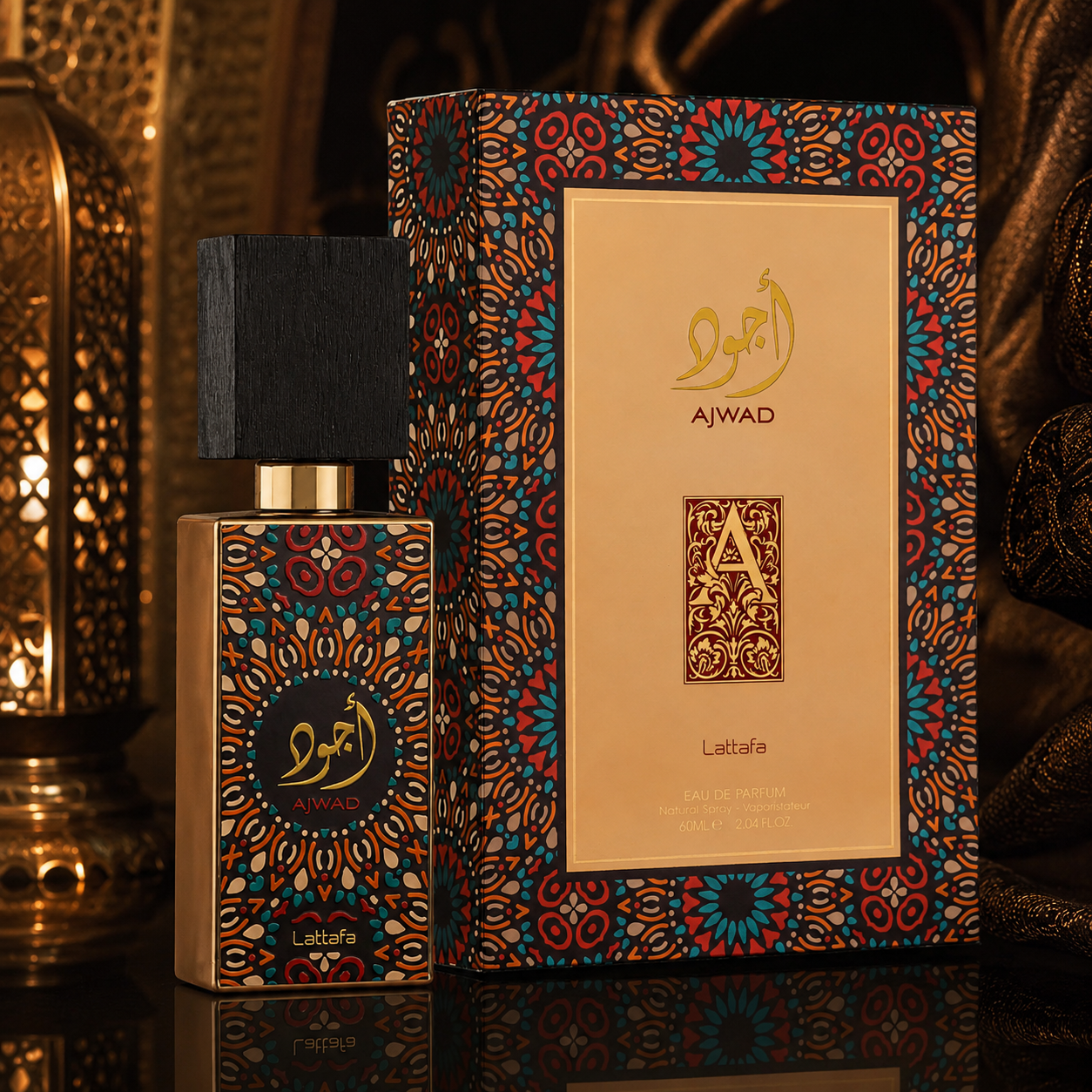 Lattafa Ajwad for Unisex Eau de Parfum Spray, 2.04 Ounce