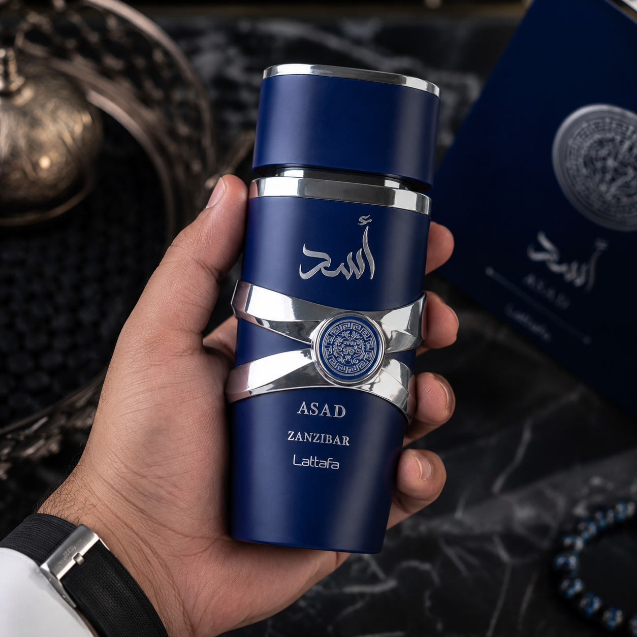 Lattafa Asad Zanzibar for Men Eau de Parfum Spray - 3.4 Ounce