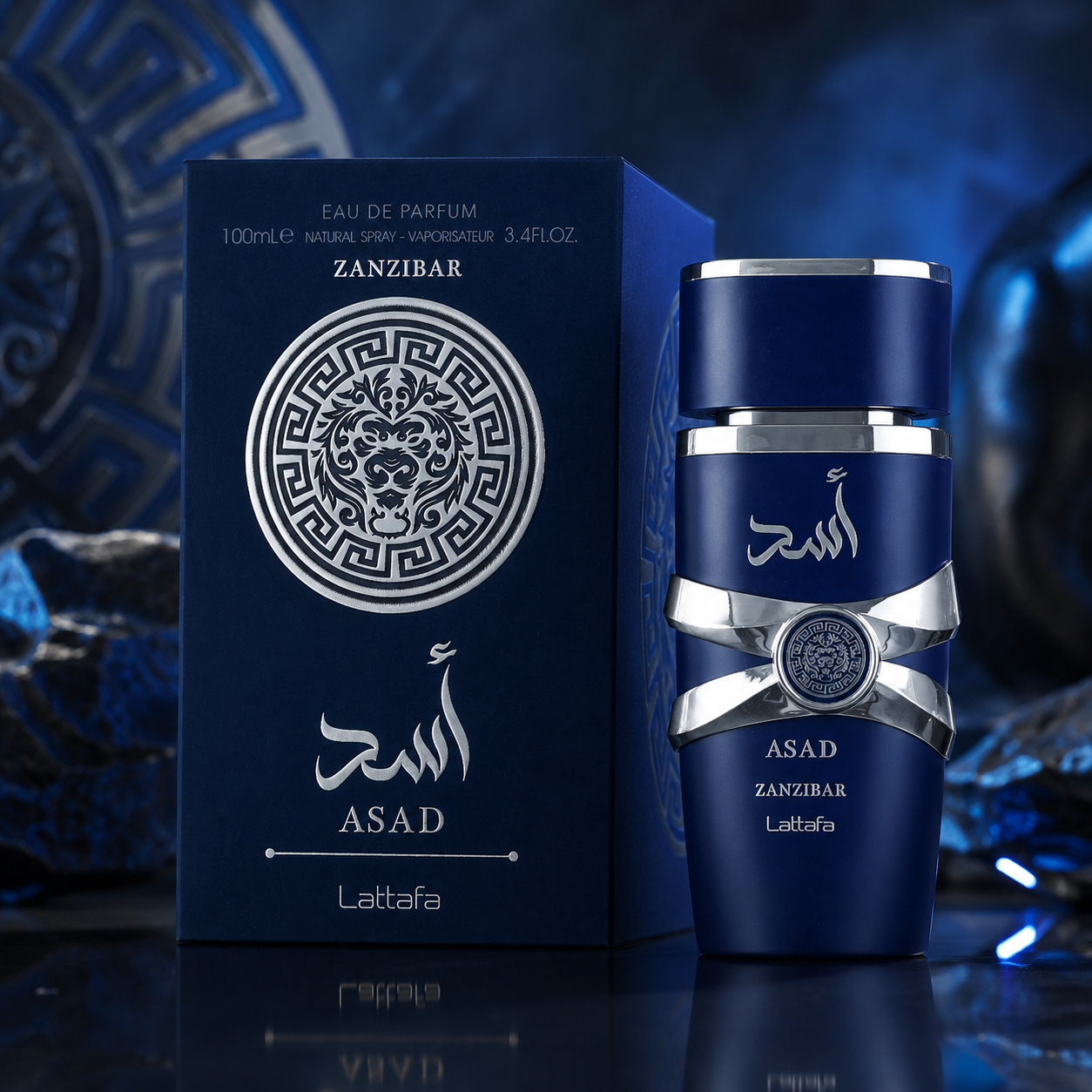 Lattafa Asad Zanzibar for Men Eau de Parfum Spray - 3.4 Ounce