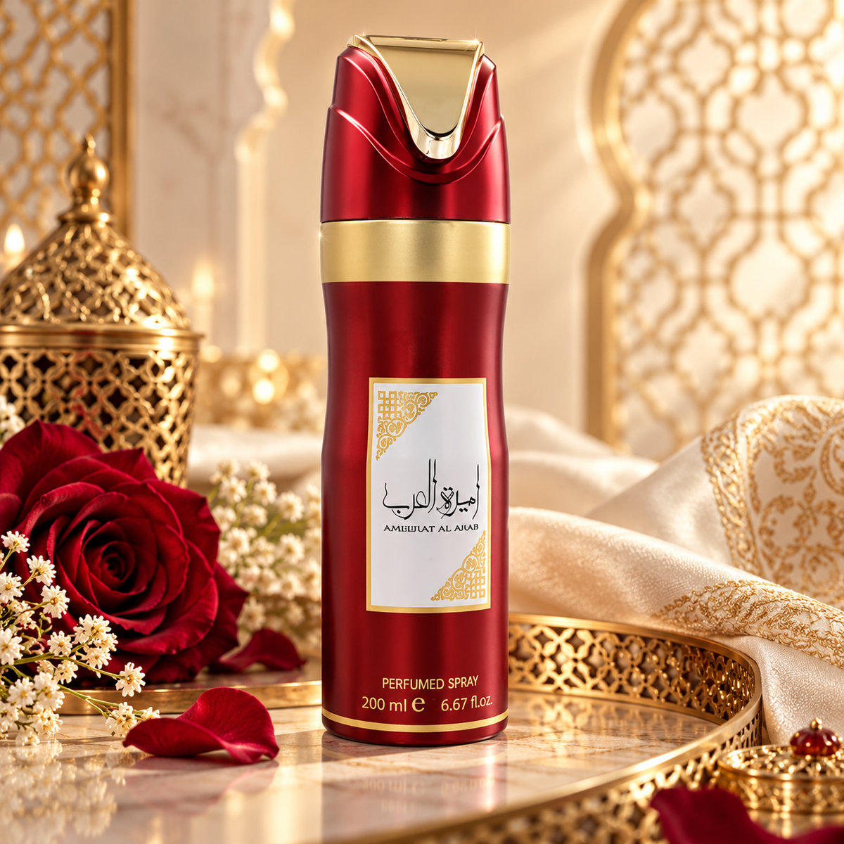 Lattafa Ameerat Al Arab Red Deodorant Spray for Women, 6.8 Ounce