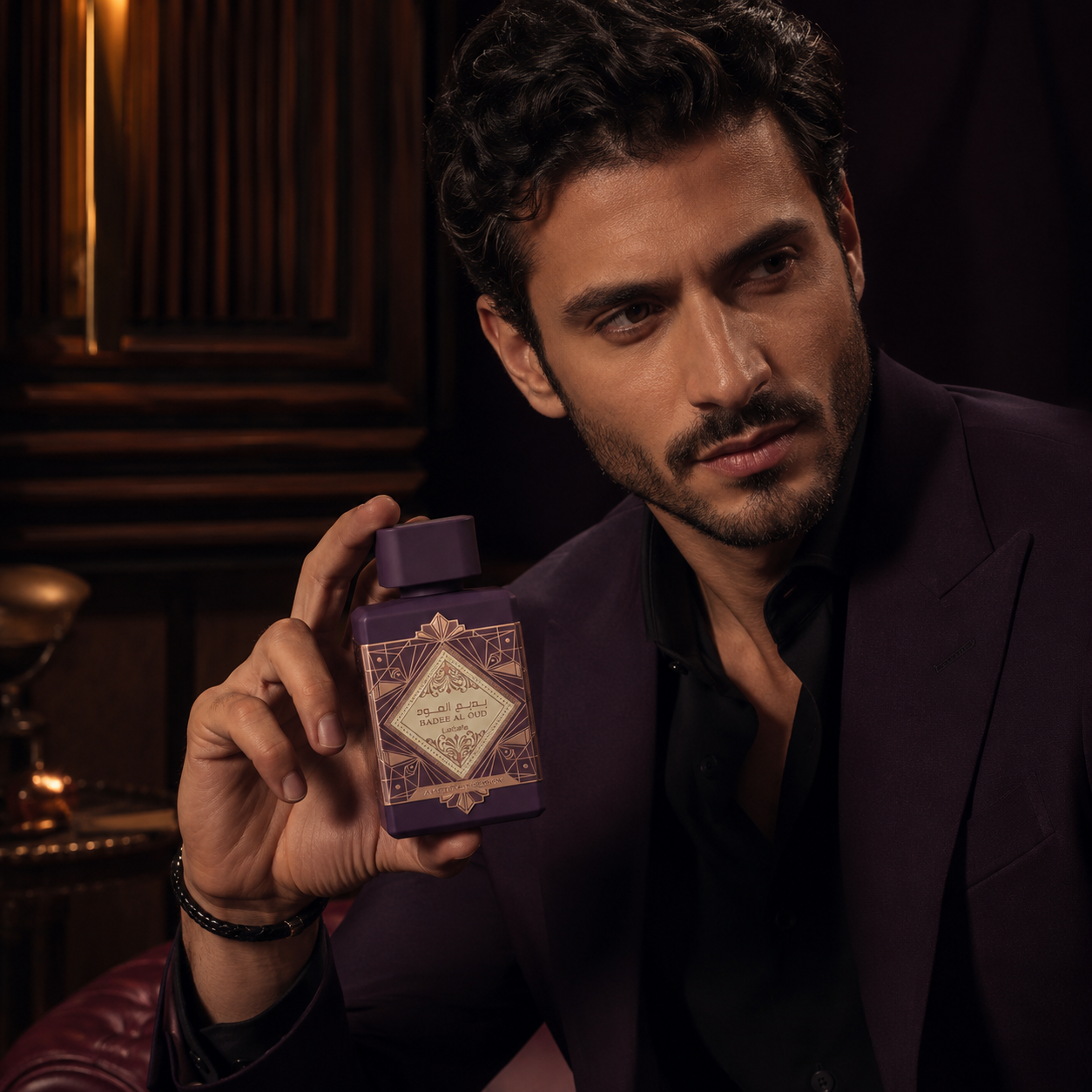 Lattafa Badee Al Oud Amethyst Fusion Eau de Parfum Spray For Unisex 3.4 Ounce