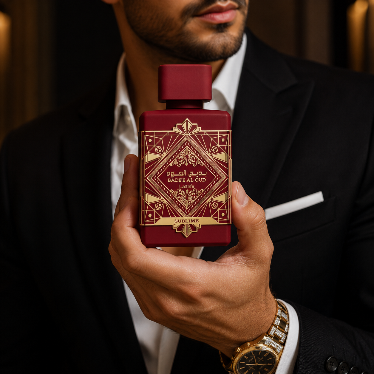 Lattafa Bade'e Al Oud Sublime for Unisex Eau de Parfum Spray, 3.4 Ounce