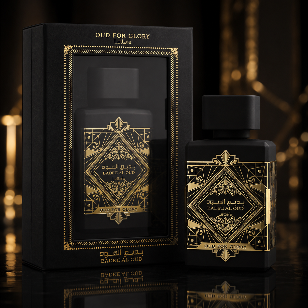 Lattafa Bade'e Al Oud for Glory for Unisex Eau de Parfum Spray, 3.4 Ounce