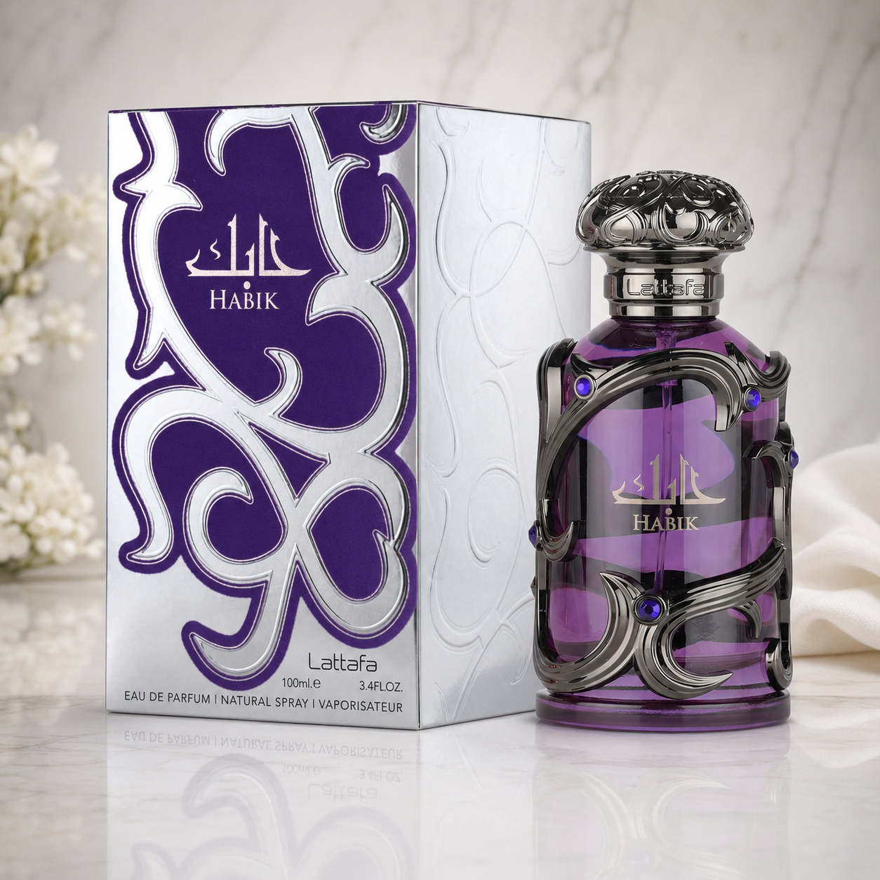 Lattafa Habik Eau de Parfum Spray for Men 3.4 Ounce