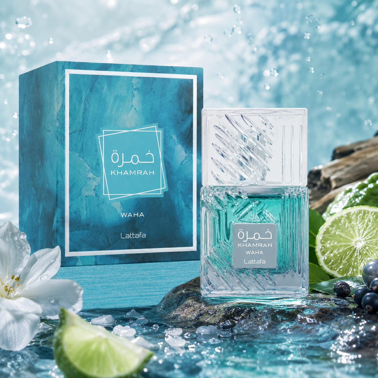 Lattafa Khamrah Waha Eau de Parfum Spray For Unisex 3.4 Ounce
