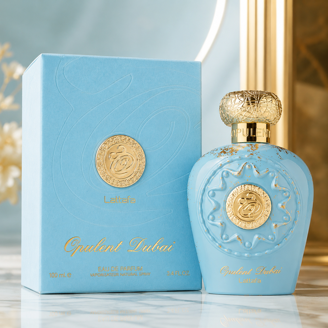 Lattafa Opulent Dubai Eau de Parfum Spray for Unisex 3.4 Ounce