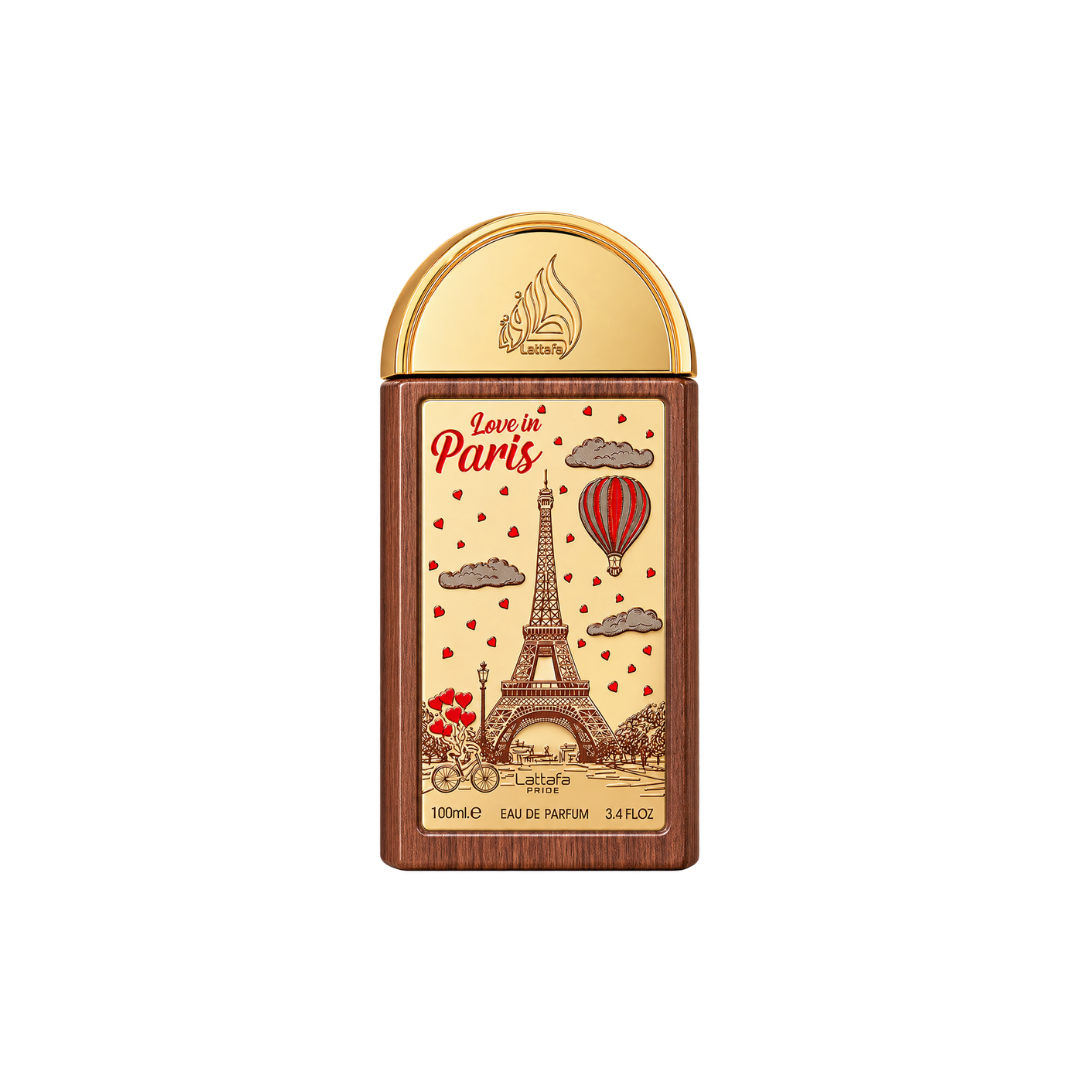 Lattafa Pride Love In Paris Eau de Parfum Spray For Unisex 3.4 Ounce