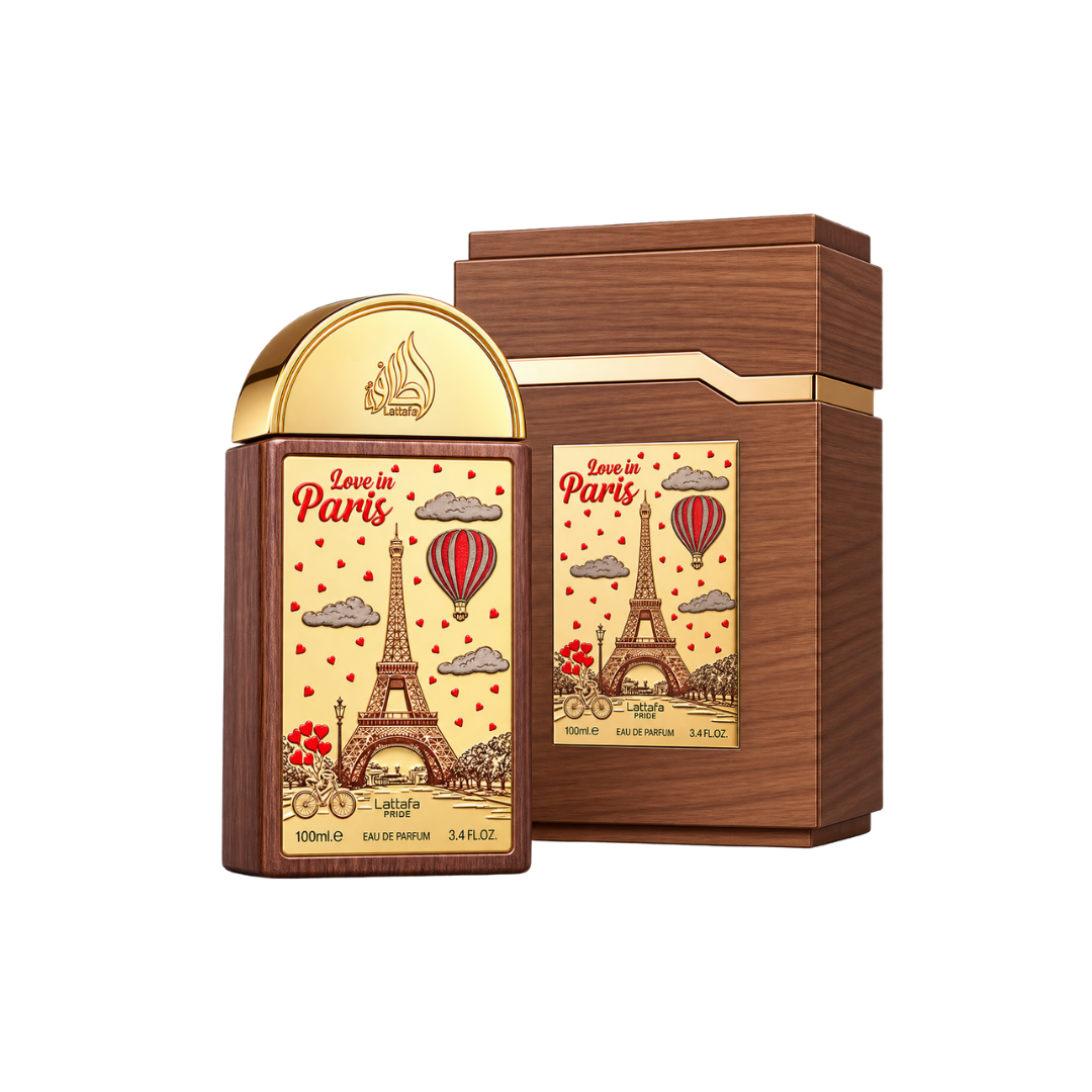 Lattafa Pride Love In Paris Eau de Parfum Spray For Unisex 3.4 Ounce