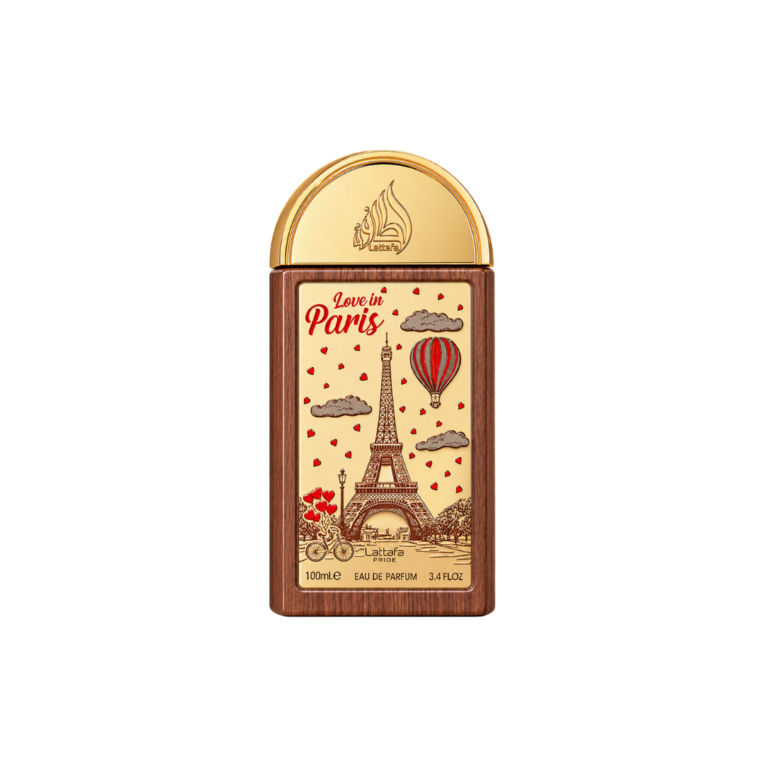 Lattafa Pride Love In Paris Eau de Parfum Spray For Unisex 3.4 Ounce