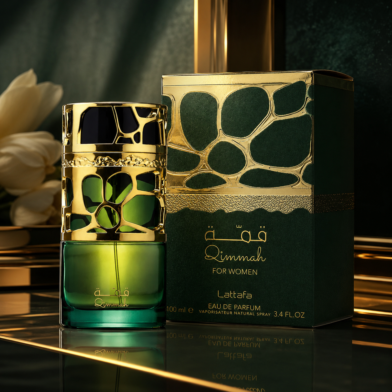 Lattafa Qimmah for Women Eau de Parfum Spray 3.4 Ounce