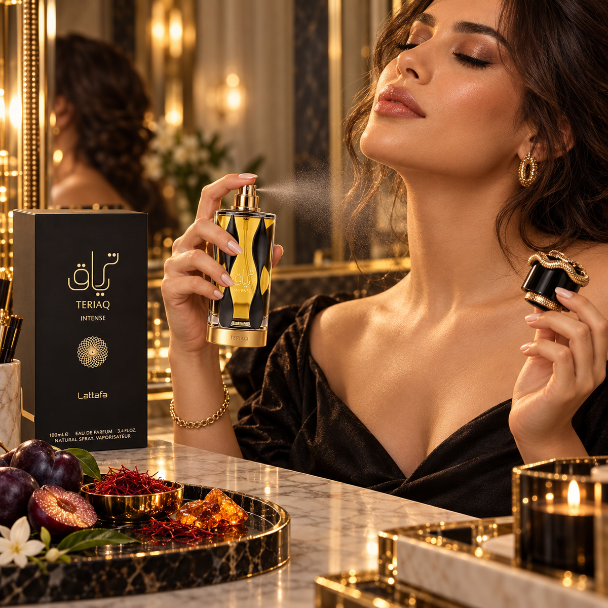 Lattafa Teriaq Intense Eau de Parfum for Unisex, 3.4 Ounce