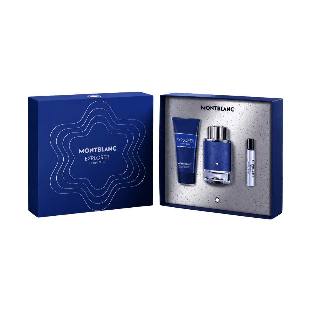 Mont Blanc Explorer Ultra Blue 3-Piece Gift Set for Men
