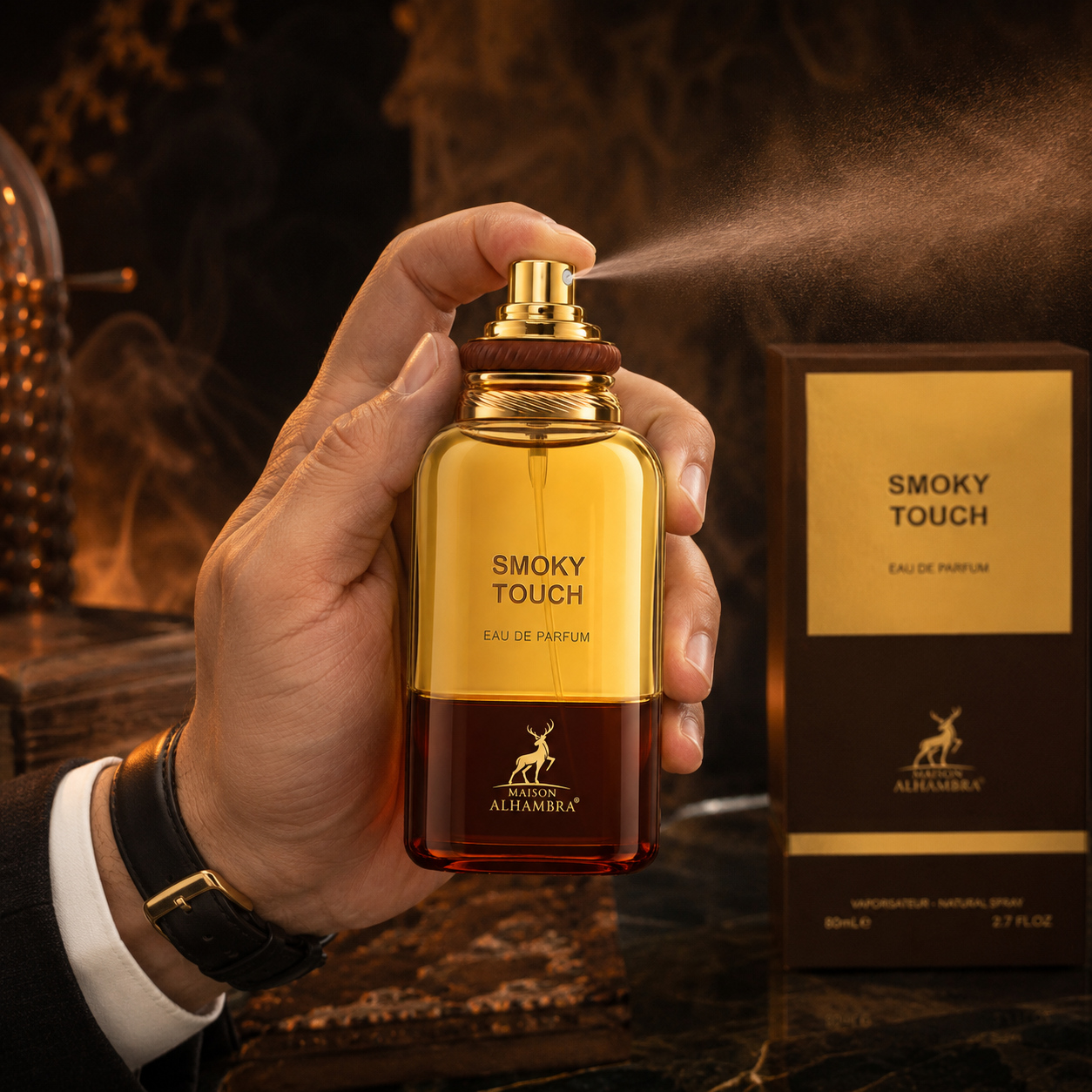 Maison Alhambra Smoky Touch Eau de Parfum Spray for Unisex 2.7 Ounce