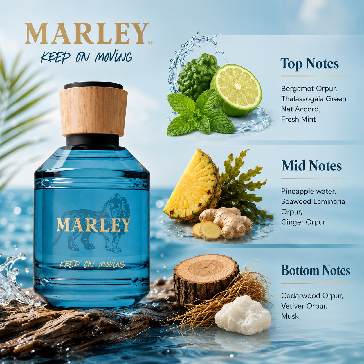 Marley keep on moving Eau de Parfum for Unisex 3.4 Ounce