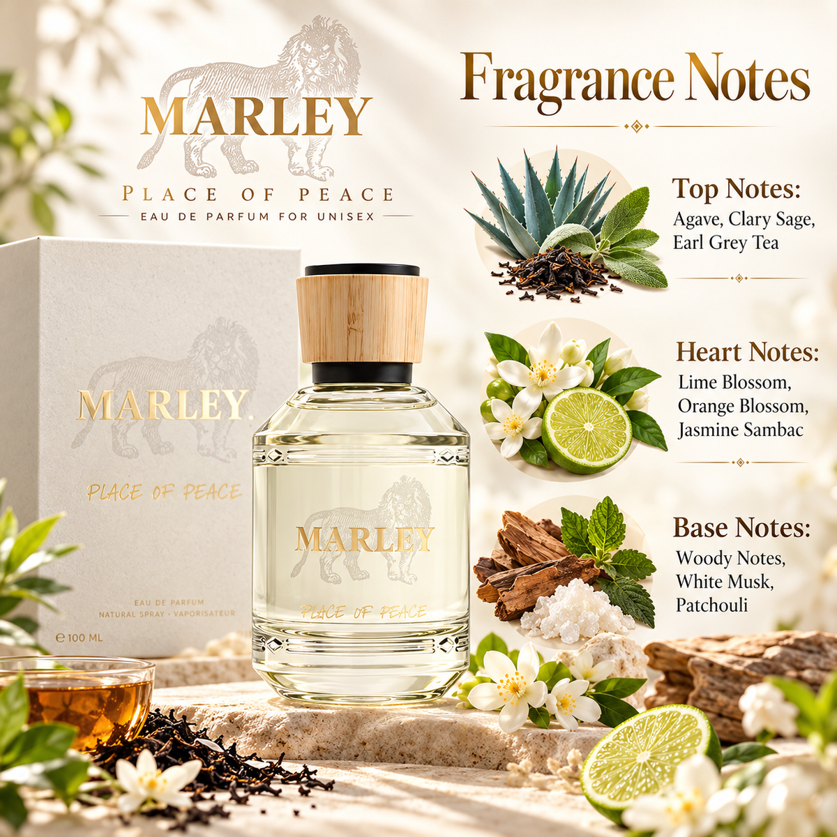 Michael Malul Place of Peace Eau de Parfum for Unisex 3.4 Ounce