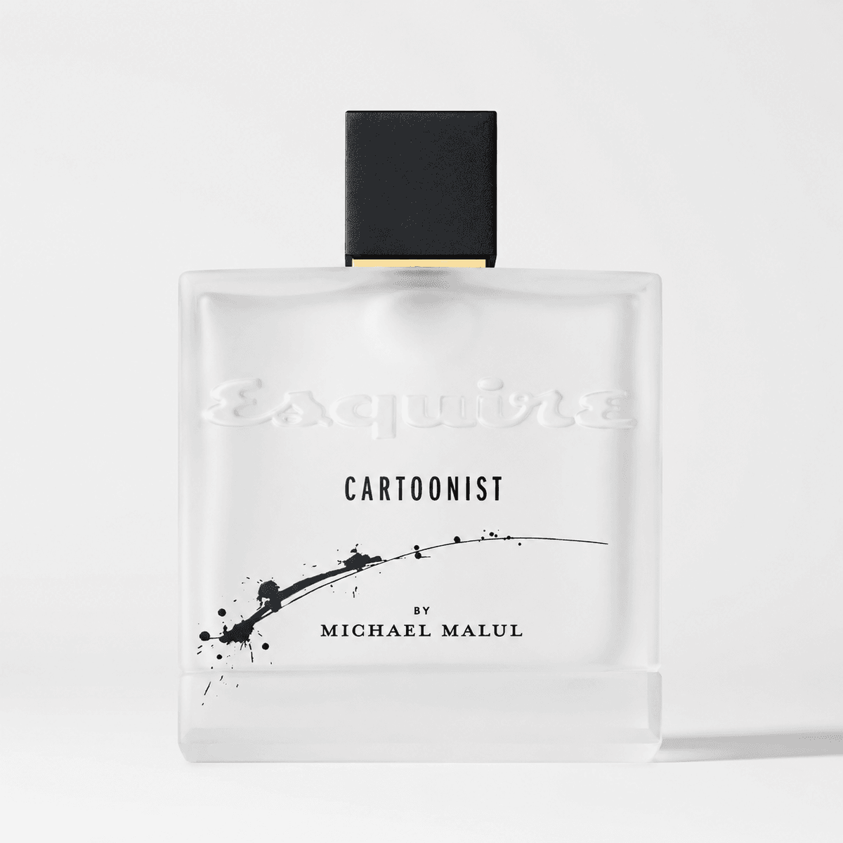 Michael Malul Esquire Cartoonist men's fragrance styled in a crisp woody perfume presentation
