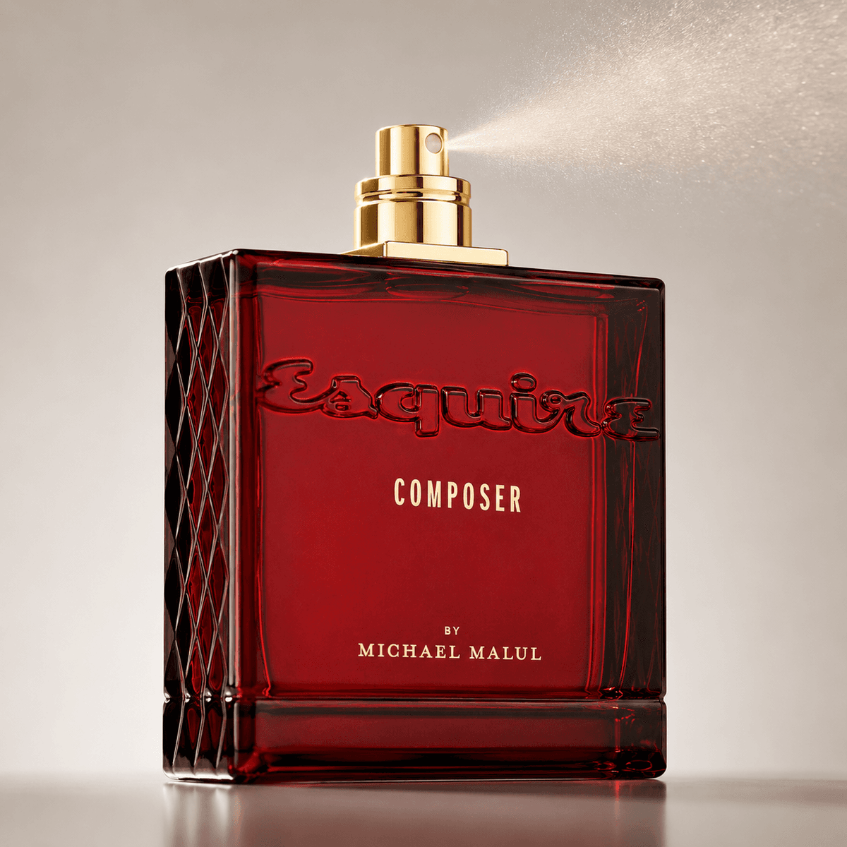 Michael Malul Esquire Composer men's perfume in a rich warm fragrance setting
