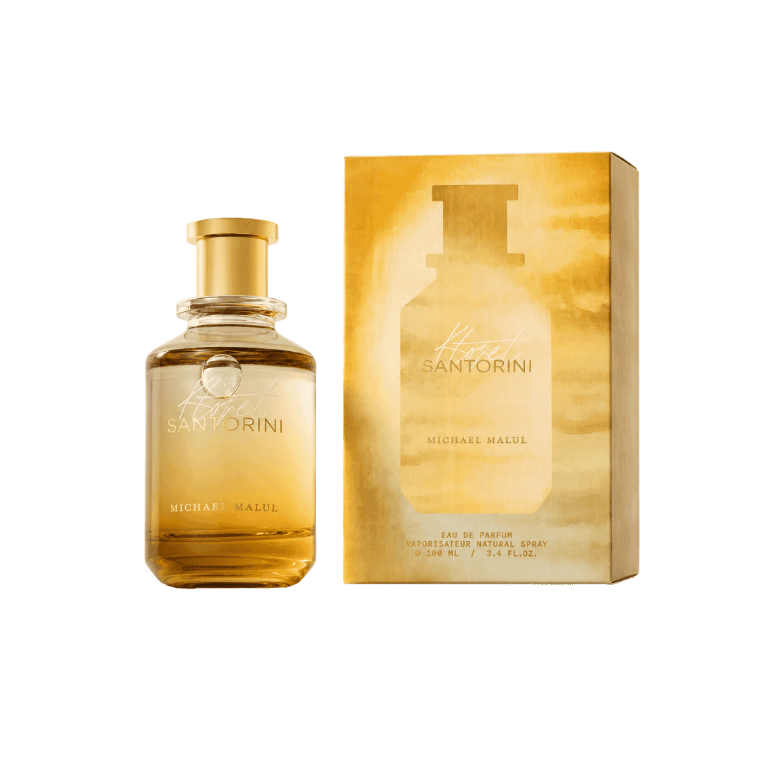 Michael Malul Ktoret 138 Santorini 3.4 oz Eau de Parfum bottle with retail box