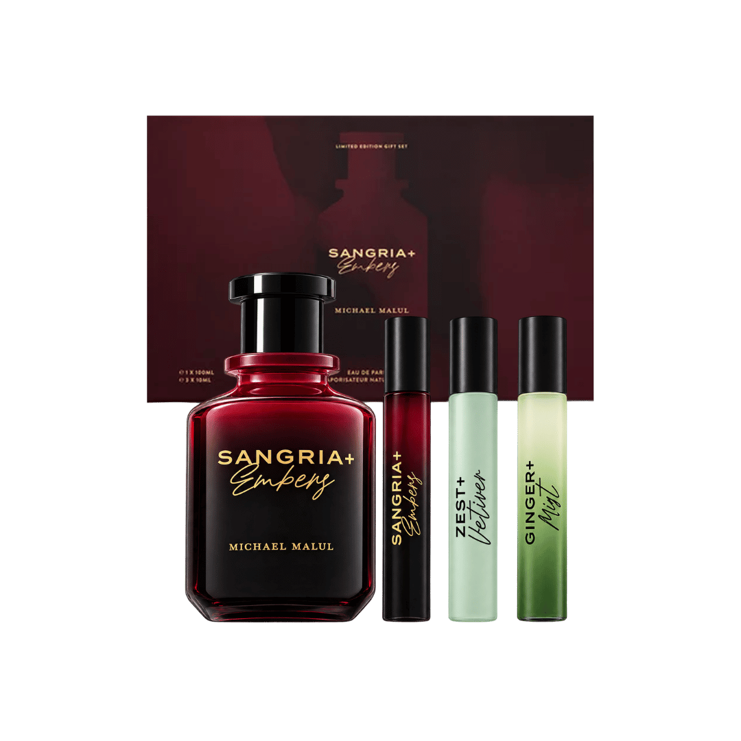 Michael Malul Sangria+Embers 4-Piece Gift Set for Men