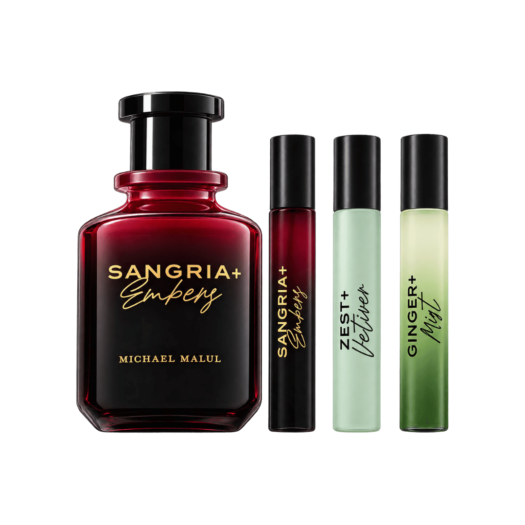 Michael Malul Sangria+Embers 4-Piece Gift Set for Men