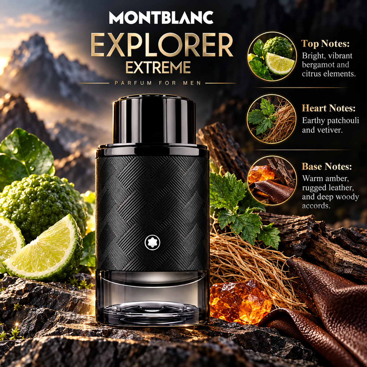 Mont Blanc Explorer Extreme Parfum for Men 3.3 Ounce