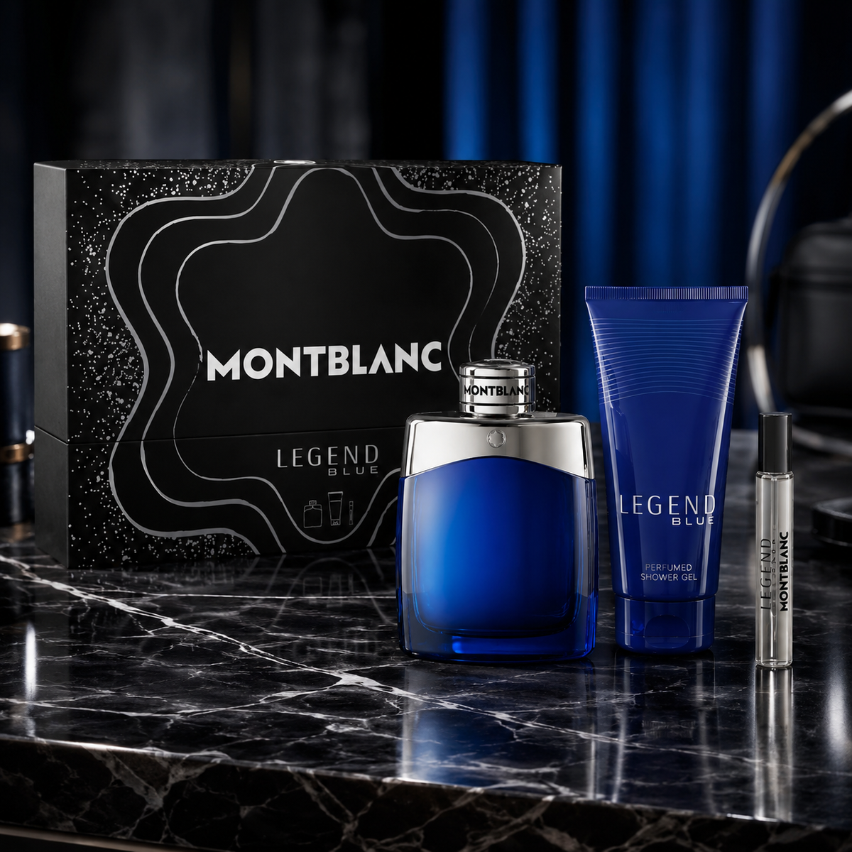 Mont Blanc Legend Blue 3-Piece Gift Set for Men