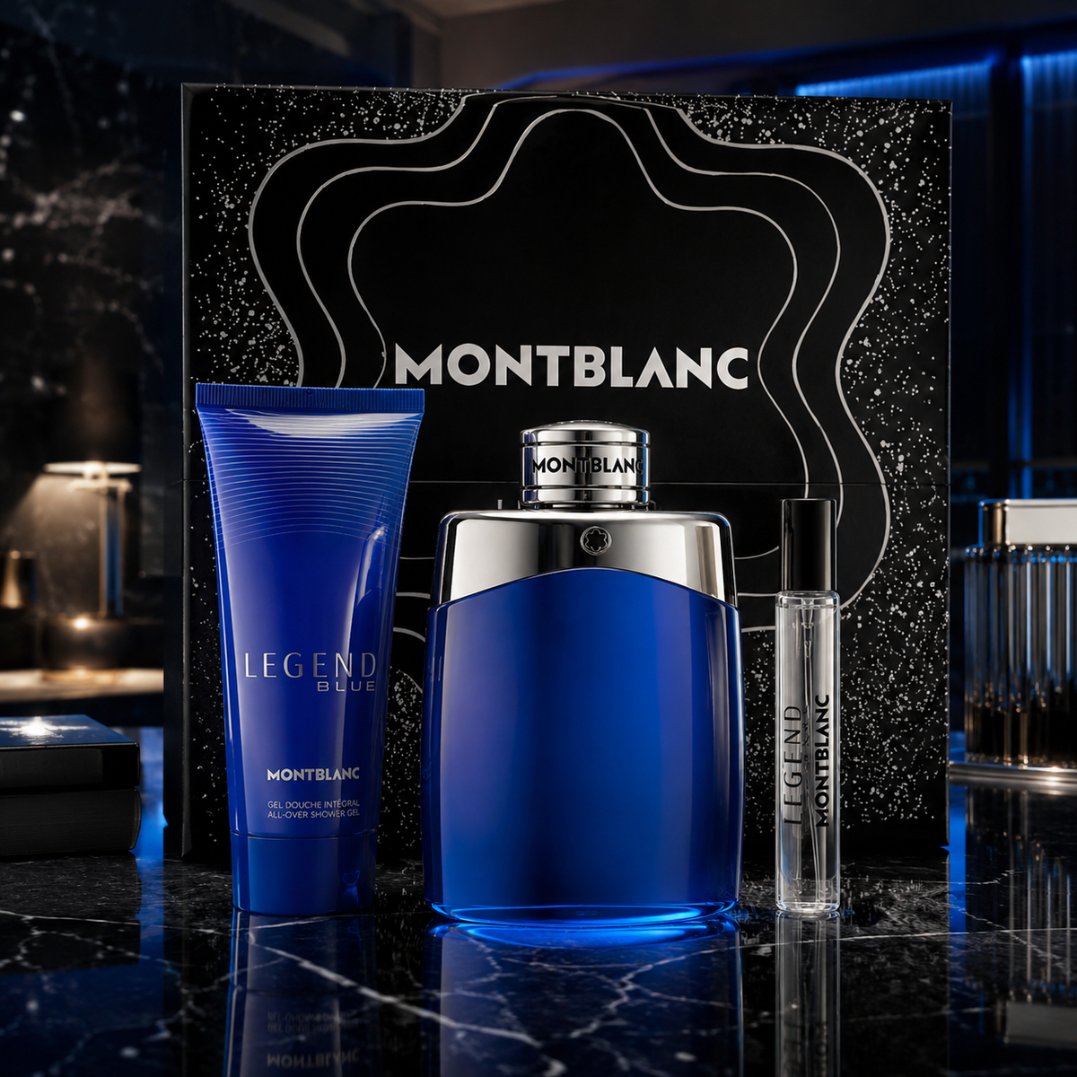 Mont Blanc Legend Blue 3-Piece Gift Set for Men