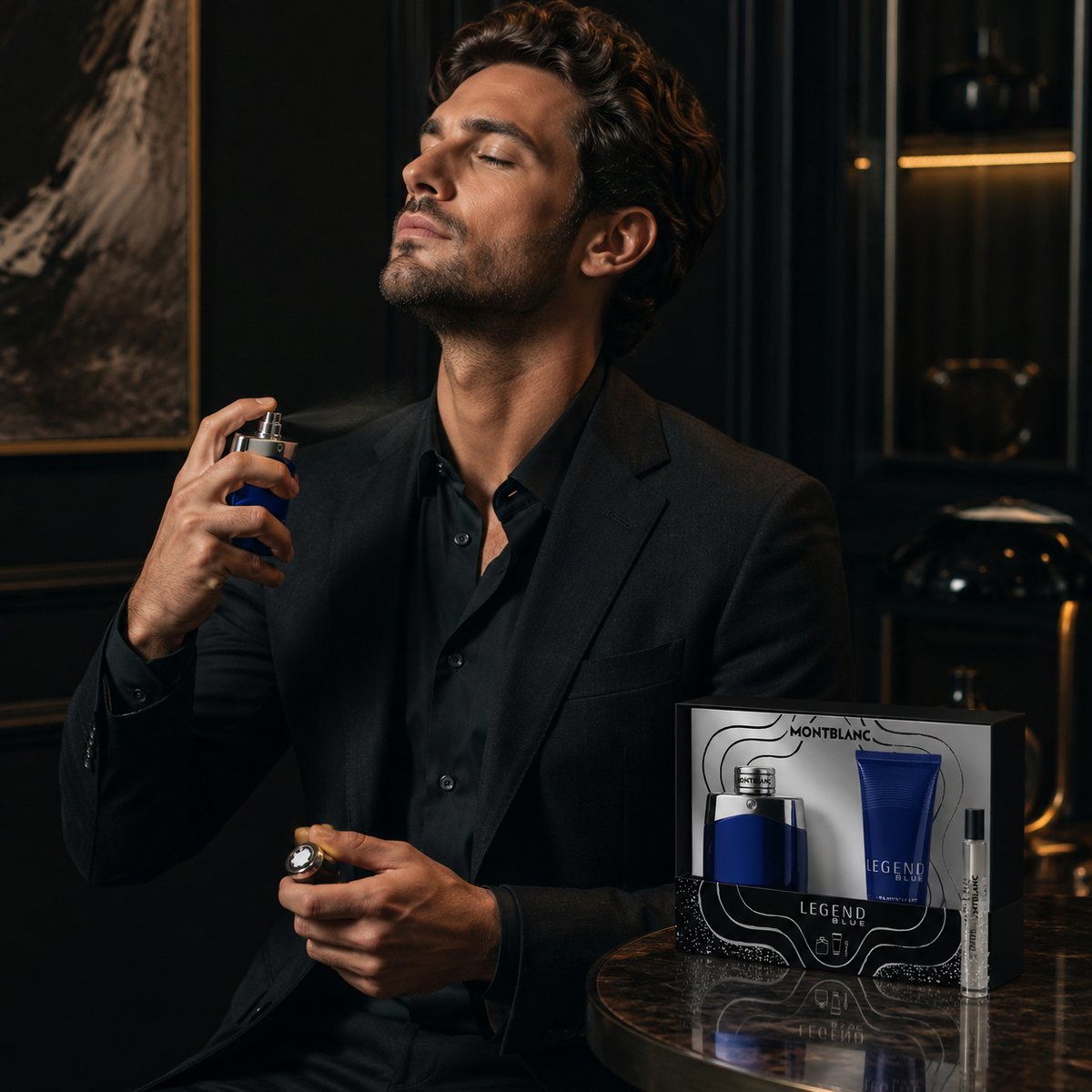 Mont Blanc Legend Blue 3-Piece Gift Set for Men