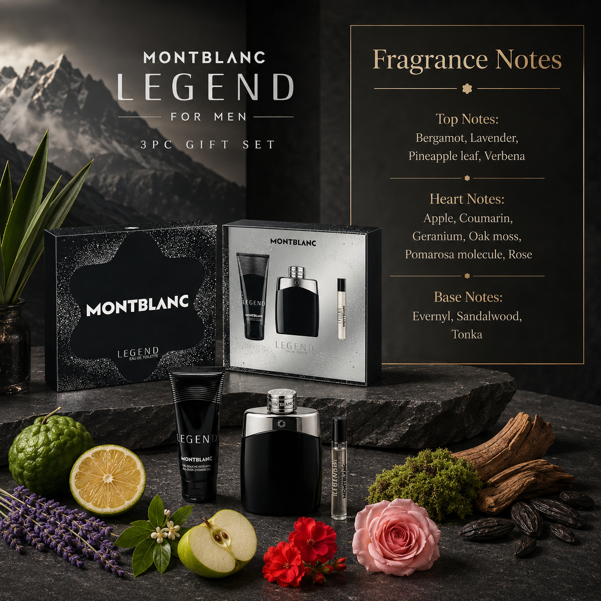 Mont Blanc Legend 3-Piece Gift Set for Men