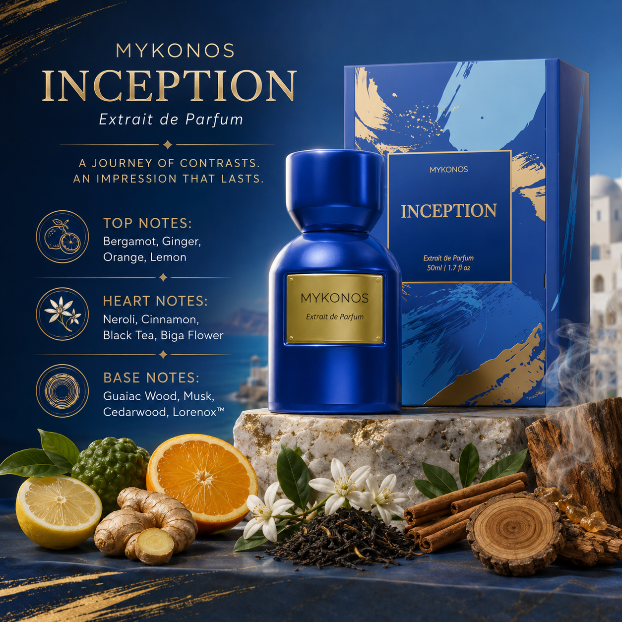 Mykonos Inception Extrait de Parfum for Unisex 1.7 Ounce